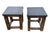 Restoration Hardware Restoration Hardware Rh Reclaimed Wood & Aged Zinc Strap Side Tables – Rustic Industrial Farmhouse Accent Tables For Sale - Image 4 of 16