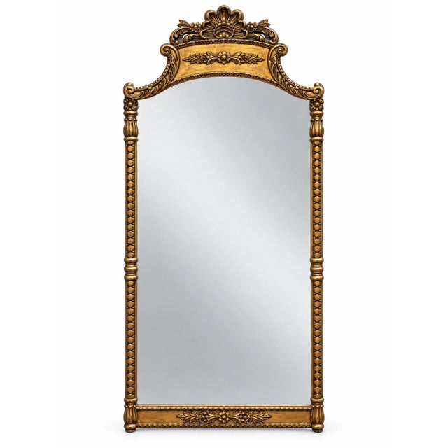 Mid-Century Italian Rococo Style Carved Giltwood & Composite Shell Wall Mirrors - Pair For Sale In Atlanta - Image 6 of 8