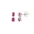 Art Deco Style Solid Silver Ruby & Diamond Drop Stud Earrings- 2 Pieces For Sale - Image 6 of 10