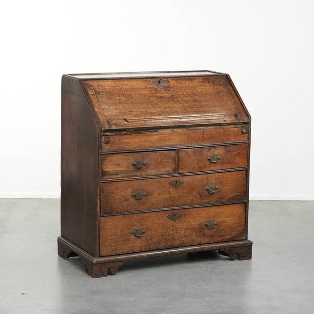 Antique English Oak Secretary Desk For Sale - Image 14 of 14