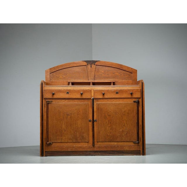 Art Deco Bar Cabinet in Oak and Coromandel, Europe, 1930 For Sale - Image 9 of 16