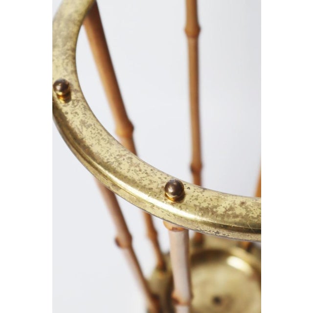 Gold Umbrella Stand in Bamboo and Brass, 1960s For Sale - Image 8 of 15