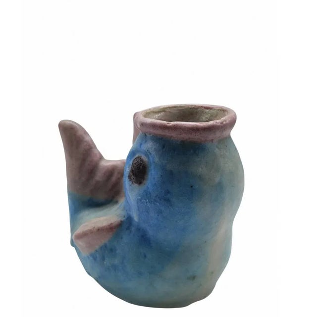 Mid-Century Modern Sculptural Pottery Fish Vase from C.A.S. Vietri, Italy, 1950s For Sale - Image 3 of 9