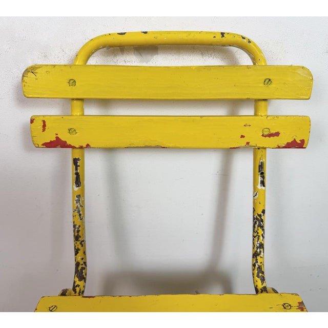Vintage Industrial Yellow Chair, 1960s For Sale - Image 4 of 16