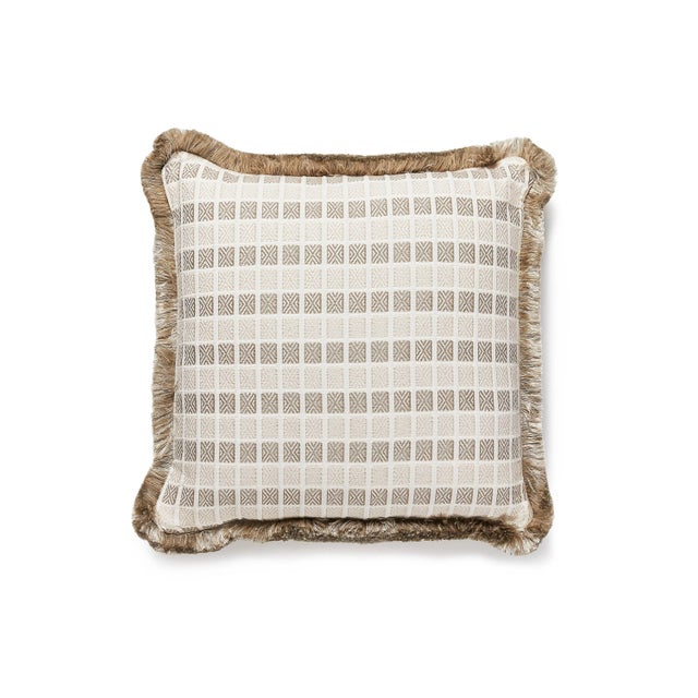 Contemporary The House of Scalamandré Fair Isle Square Pillow, Birch For Sale - Image 3 of 3