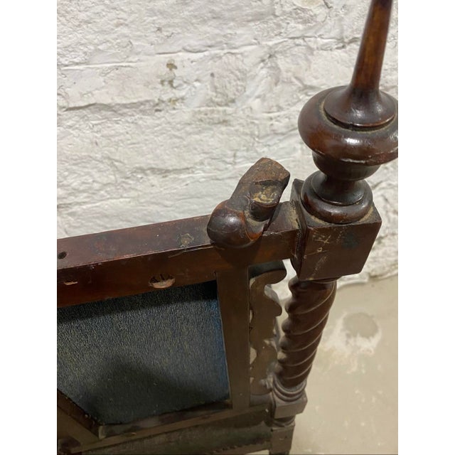 Share Antique Jacobean Revival Carved With Tapestry Upholstery Side Chair For Sale - Image 12 of 12