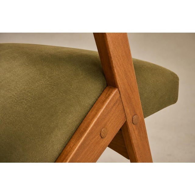 Brazilian Modern Armchair by José Zanine Caldas in Pau Marfim & Dedar Velvet, 1950s For Sale - Image 9 of 18
