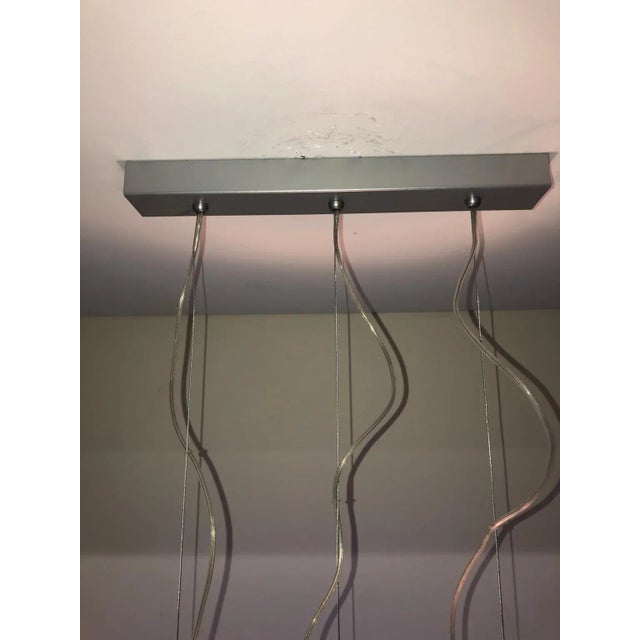 1990s Modern Murano Pendant Blue Glass For Sale - Image 12 of 13