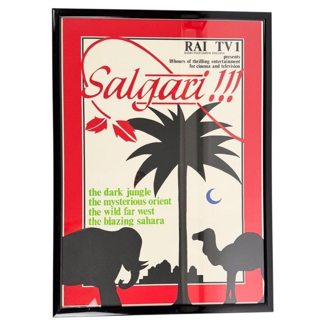 Vintage Rai Sandokan Promotional Poster by Gemma Fiorentini and Michela Papadia, 1970 For Sale - Image 13 of 13