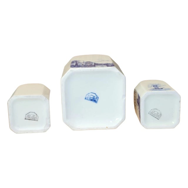 1930s Early Staffel Germany Porcelain Spice Jars - Set of 3 For Sale In Atlanta - Image 6 of 8