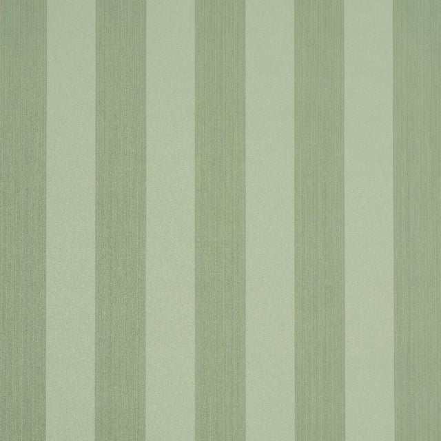 Sample - Schumacher Edwin Stripe Medium Wallcovering In Sage For Sale