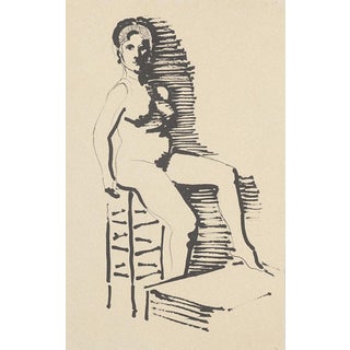 Nude, 1950, Ink on Paper For Sale