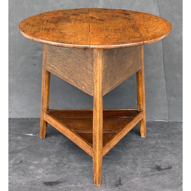 Large English Cricket Table of Patinated Oak From the Georgian Era For Sale - Image 12 of 16