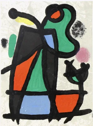 Joan Miró, Behind the Mirror No. 186, Lithograph Magazine Page, Framed