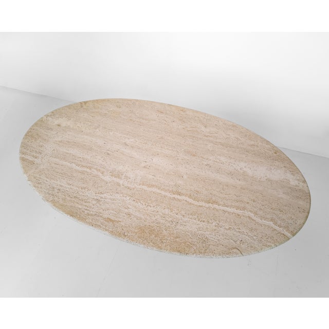 Italian Il Colonnato Dining Table in Travertine by Mario Bellini, 1980s For Sale - Image 9 of 12