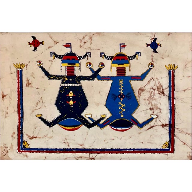 A vibrant limited edition Batik print by Colorado artist Dolores Smith. Batik is an ancient art form made with wax...