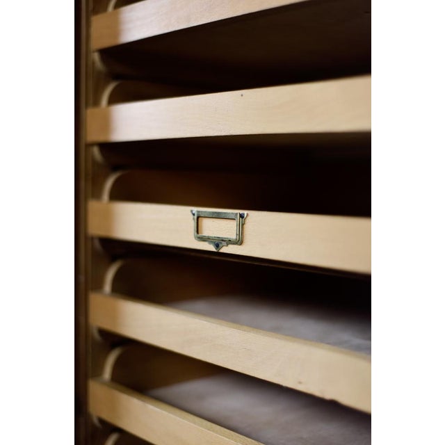 Black Vintage Industrial Danish Brown Oak Cabinet with Multiple Drawers, 1950s For Sale - Image 8 of 18