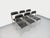Vintage Italian Stackable Chairs in Chromed Metal and Black Imitation Leather, 1970s, Set of 6 For Sale - Image 14 of 18