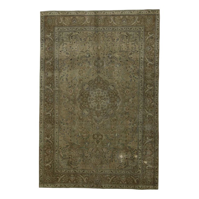 Vintage Hand-Knotted Middle Eastern Rug with Traditional Ornaments For Sale