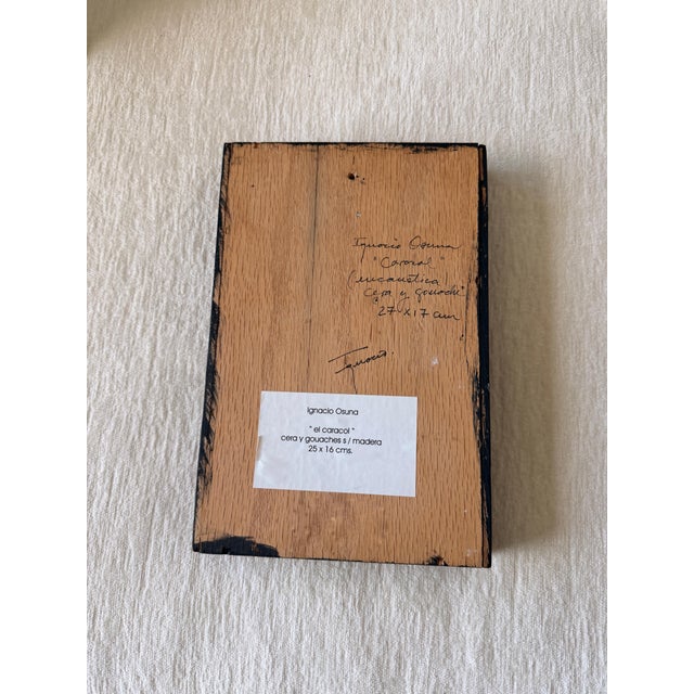 “El Caracol” Framed Mixed Media Art by Ignacio Osuna For Sale - Image 4 of 4