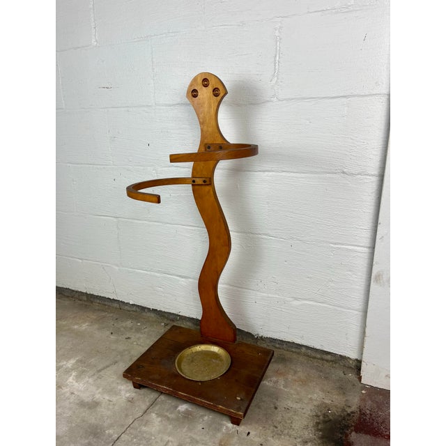 Mid-Century Modern Vintage Mid Century Whimsical Bentwood Stick Umbrella Stand For Sale - Image 3 of 9