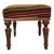 Boho Chic Kilim Upholstered Footstool For Sale