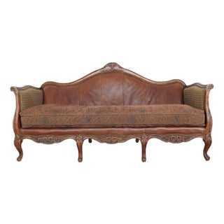 Louis XV–Style Carved Sofa For Sale
