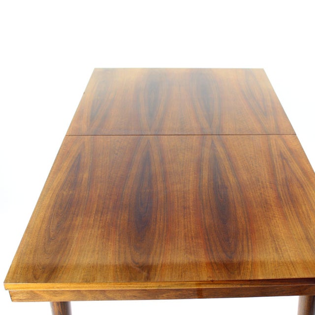 Mid-Century Modern Extendable Walnut Dining Table from Mier, Czechoslovakia, 1960s For Sale - Image 6 of 12