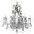 French Crystal Beaded 8-Arm Chandelier, 20th Century For Sale