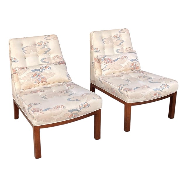 Mid 20th Century Dunbar Slipper Chairs - A Pair For Sale