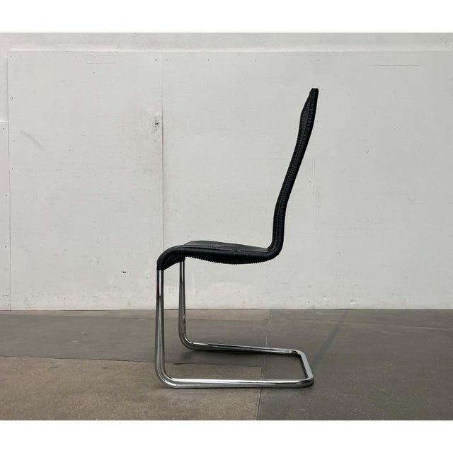 German B25 Black Cantilever Chair with Leather Cushion from Tecta by Tecta and Jean Prouve For Sale - Image 3 of 18