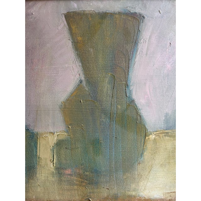1990s Vintage 1994 Abstract Modernist Still Life Oil Painting by British Artist Julian Brown For Sale - Image 5 of 8