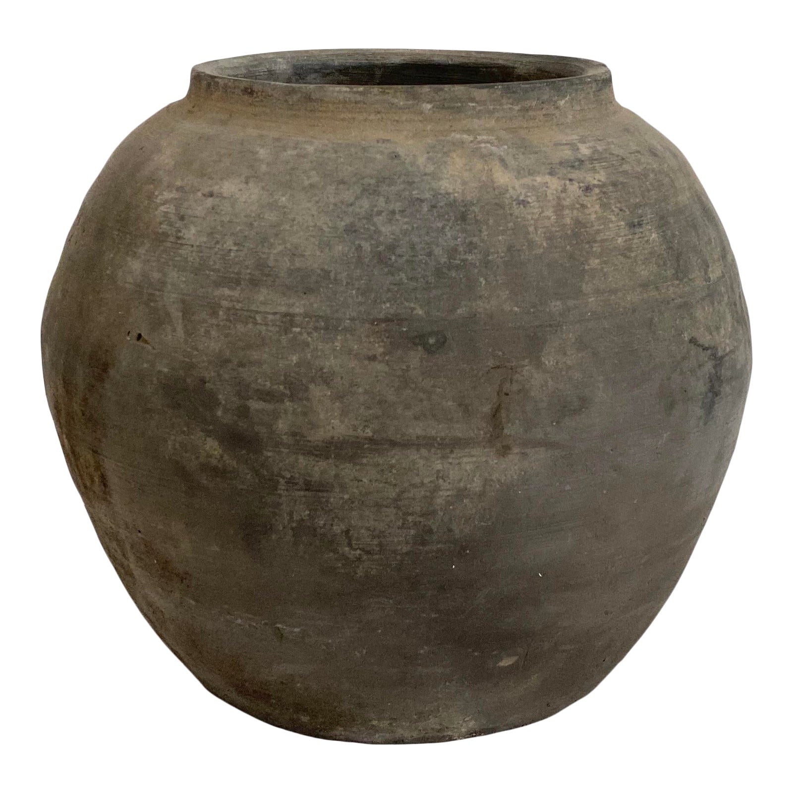 Antique Matte Black Pottery Jug Chairish