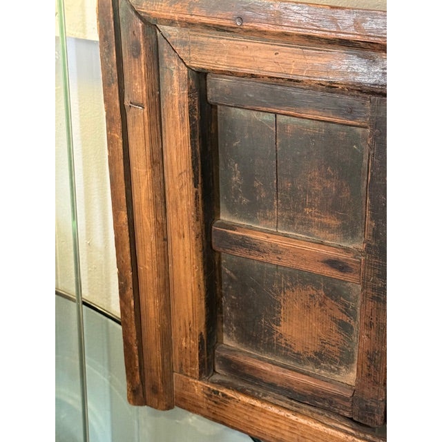 Antique Primitive Architectural Window Cover Element With Hardware For Sale In Minneapolis - Image 6 of 9