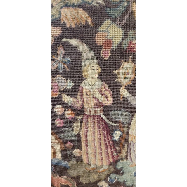 Ca 1890 Jacobean Needlepoint Arm Chair For Sale In Philadelphia - Image 6 of 18