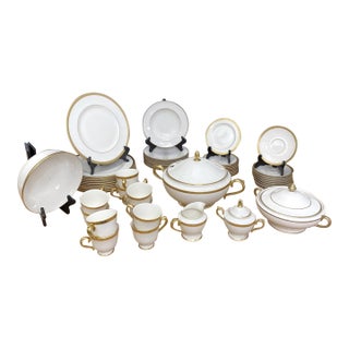 Vintage Lenox Ambassador Collection Gold Trim Fine China Dinnerware Set—56 Pieces For Sale
