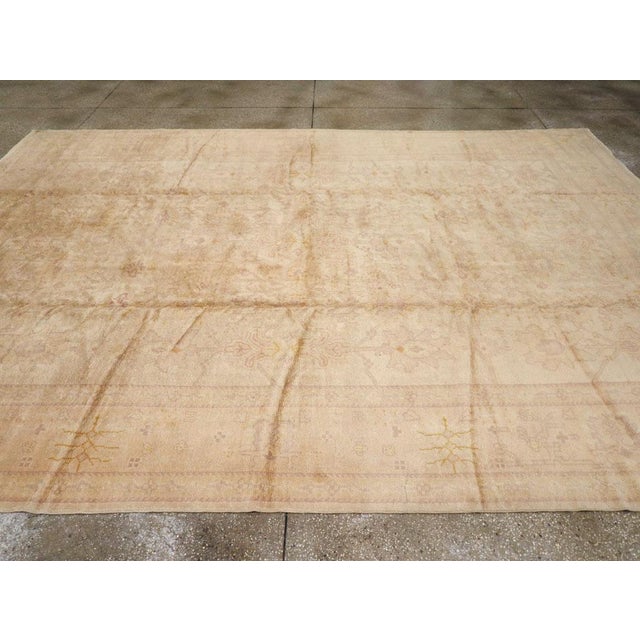 Early 20th Century Galerie Shabab Collection Early 20th Century Turkish Oushak Room Size Carpet For Sale - Image 5 of 8