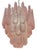 Metal Glass Pink Petal Chandeliers, Murano, 1990s, Set of 2 For Sale - Image 7 of 15