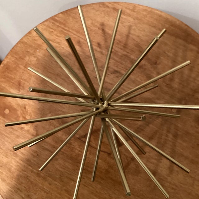 Contemporary Urchin Gold Leaf Iron Rod Asterisk by Worlds Away For Sale - Image 9 of 10