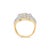 Early 21st Century 14K Yellow Gold 1.0 Cttw Diamond Geometric Stacked Open Cocktail Ring (I-J Color, I1-I2 Clarity) - Ring Size 8 For Sale - Image 5 of 7