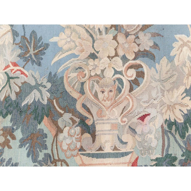 2000 - 2009 Doris Leslie Blau French Vintage Floral Soft Beige Hand-Knotted Wool Carpet For Sale - Image 5 of 8