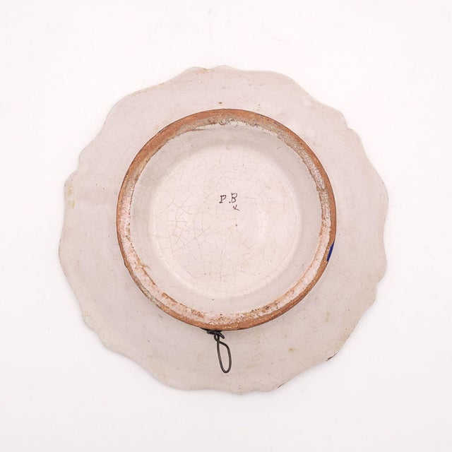 Pair of Quimper Plates, France, 19th Century For Sale In San Francisco - Image 6 of 9