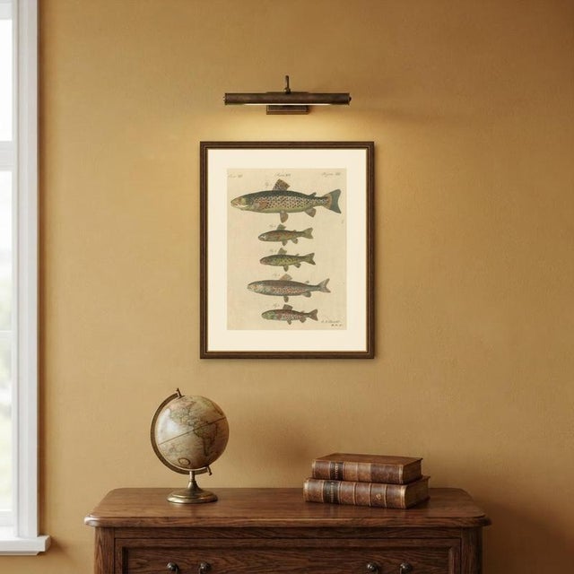 Bertuch, Five Trout with Salmon Trout and Alpine Char, 1805, Print For Sale - Image 10 of 12
