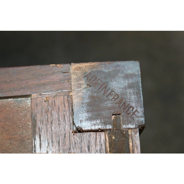 Maison Jansen Signed Maison Jansen Mahogany Louis XVI Directoire Marble Top Commode Dresser For Sale - Image 4 of 12