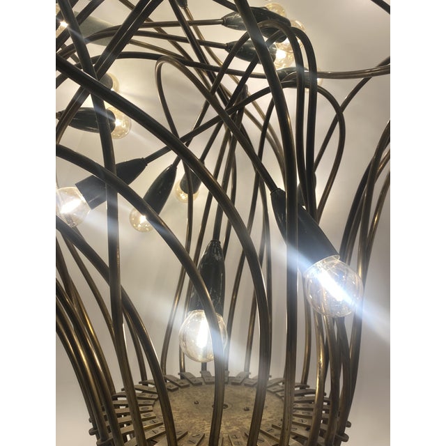 Art Deco 28-Arm Lamp Object with Acrylic Glass Ring, 1920s For Sale - Image 9 of 15