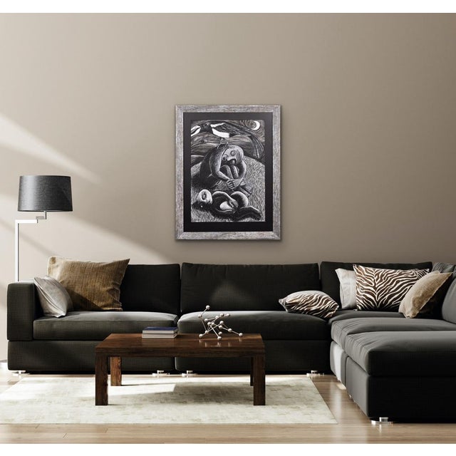 Julian Ruddock, The Thief, Pastel on Paper, 1980s, Pastel For Sale - Image 18 of 18