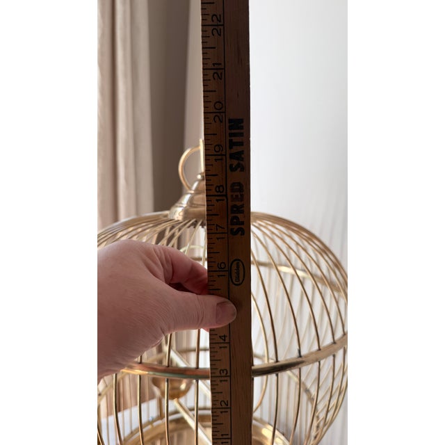 Vintage Anglo Indian Domed Brass Bird Cage… For Sale In Greensboro - Image 6 of 8