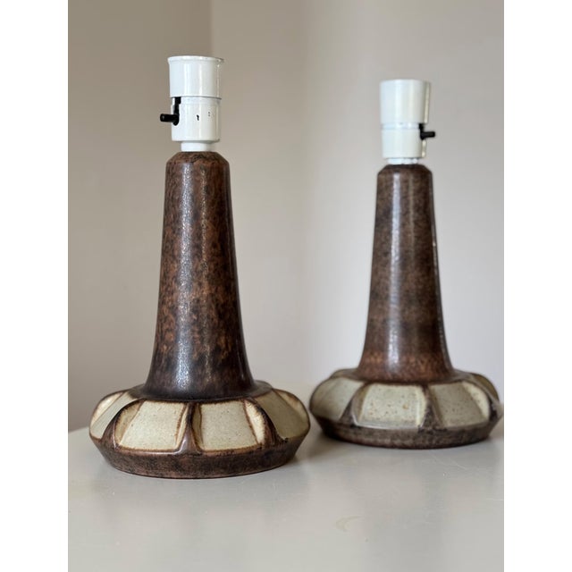 Michael Andersen & Son Handmade Table Lamps by Marianne Starck for Michael Andersen & Son, Denmark, 1970s, Set of 2 For Sale - Image 4 of 9