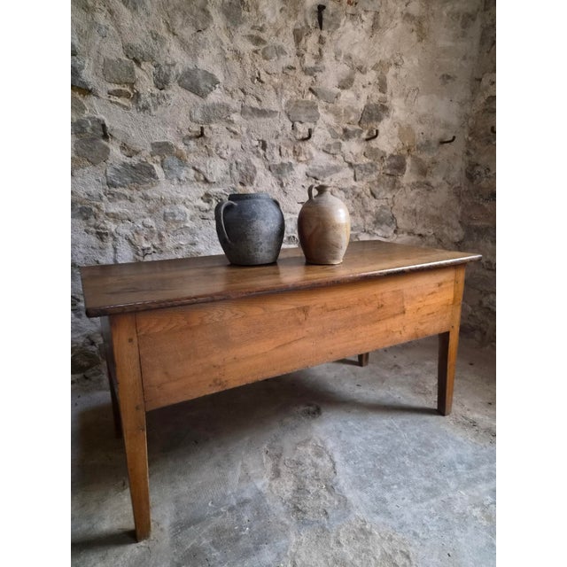 Rustic Antique French Oak Flour Chest, 1800s For Sale - Image 3 of 18