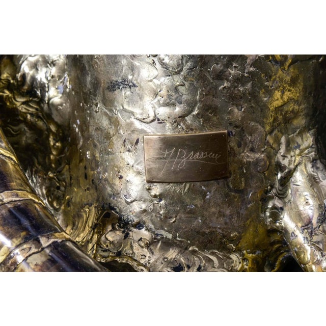 Gemstone Vintage French Console Table by Jacques Duval-Brasseur For Sale - Image 7 of 9